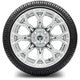 MODZ® 14" Halo Chrome Wheels & Street Tires Combo
