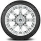 MODZ® 14" Halo Chrome Wheels & Street Tires Combo