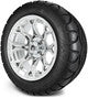 MODZ® 14" Halo Chrome Wheels & Street Tires Combo