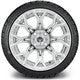 MODZ® 14" Halo Chrome Wheels & Street Tires Combo