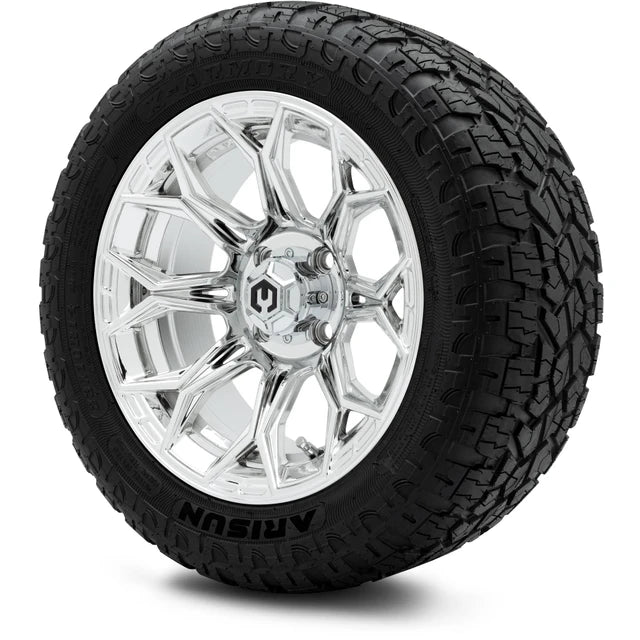 MODZ 14" Halo Chrome Wheels & Off-Road Tires Combo