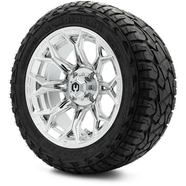 MODZ 14" Halo Chrome Wheels & Off-Road Tires Combo