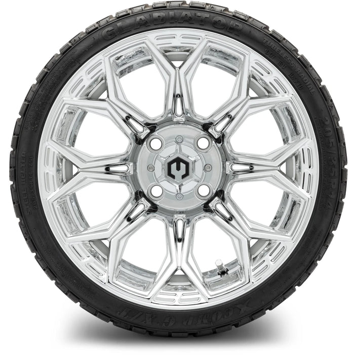 MODZ 14" Halo Chrome Wheels & Off-Road Tires Combo
