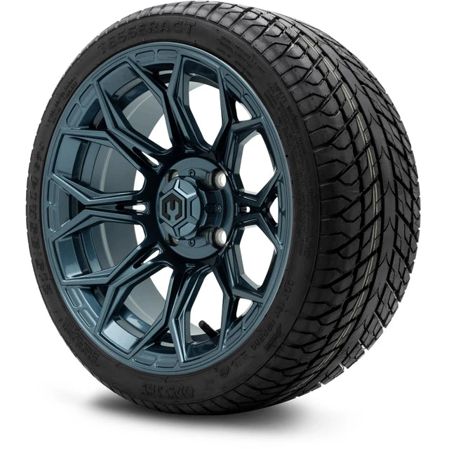 MODZ 14" Halo Titanium Blue Wheels & Street Tires Combo