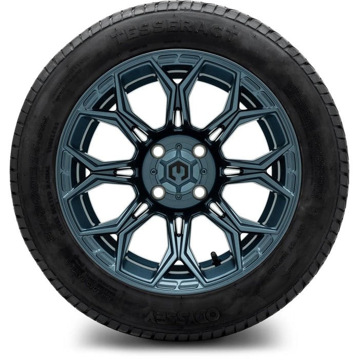 MODZ 14" Halo Titanium Blue Wheels & Street Tires Combo