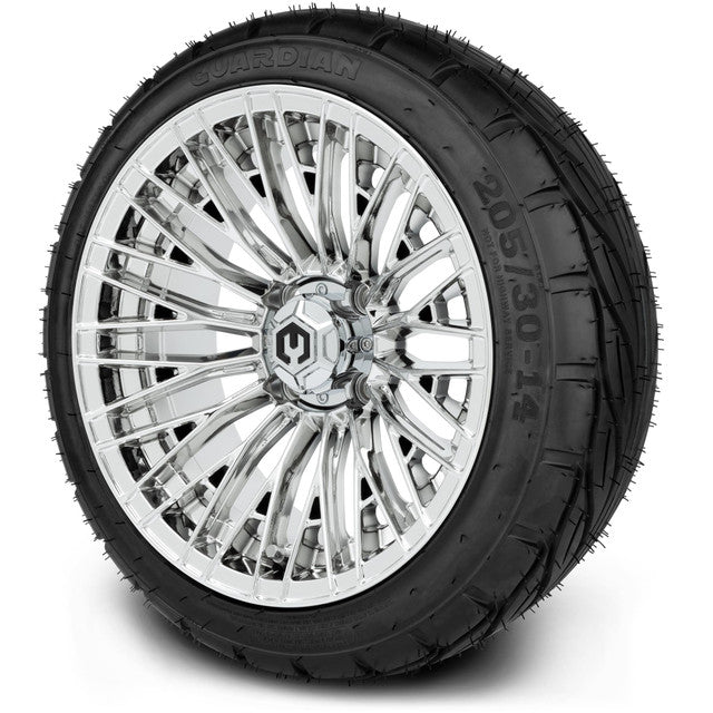 MODZ® 14" Reaper Chrome Wheels & Street Tires Combo