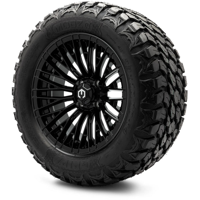 MODZ 14" Reaper Glossy Black Wheels & Off-Road Tires Combo