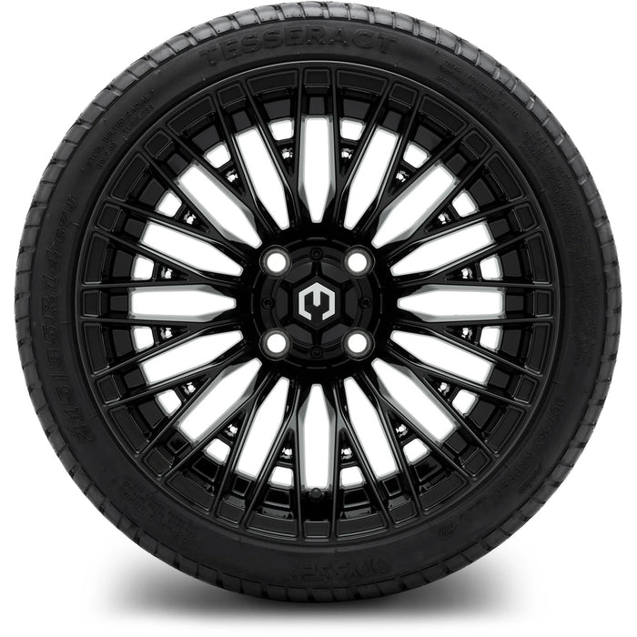 MODZ 14" Reaper Glossy Black Wheels & Street Tires Combo