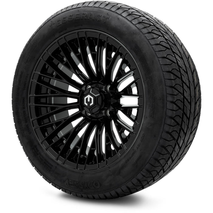 MODZ 14" Reaper Glossy Black Wheels & Street Tires Combo
