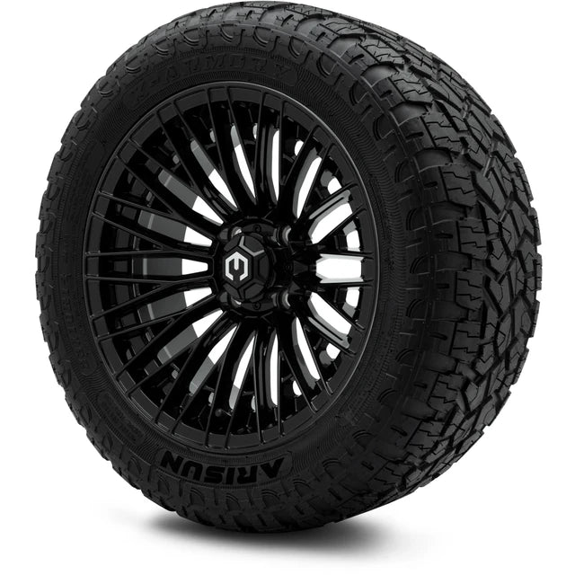 MODZ 14" Reaper Glossy Black Wheels & Off-Road Tires Combo