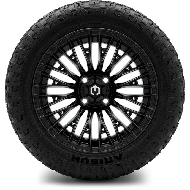 MODZ 14" Reaper Glossy Black Wheels & Off-Road Tires Combo