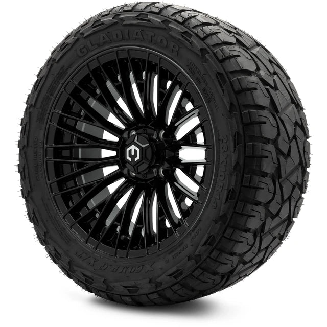 MODZ 14" Reaper Glossy Black Wheels & Off-Road Tires Combo