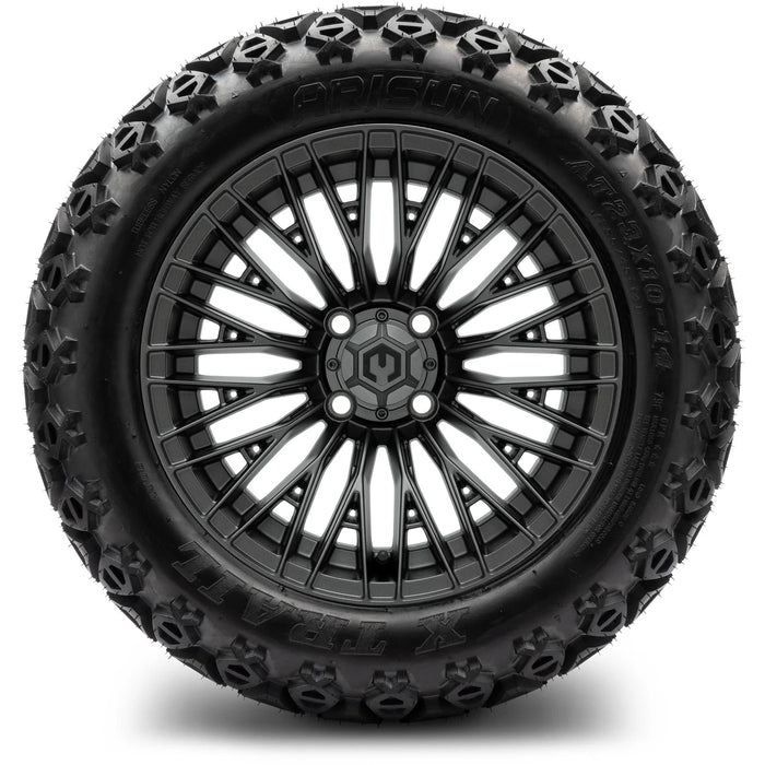 MODZ 14" Reaper Titanium Gunmetal Wheels & Off-Road Tires Combo