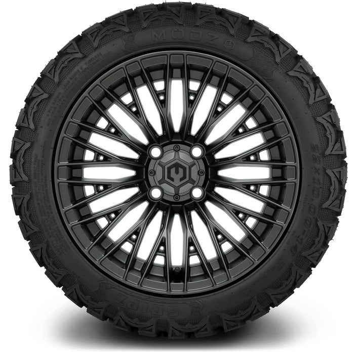 MODZ 14" Reaper Titanium Gunmetal Wheels & Off-Road Tires Combo