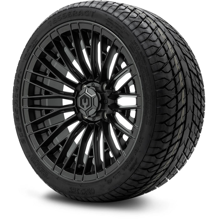 MODZ 14" Reaper Titanium Gunmetal Wheels & Street Tires Combo