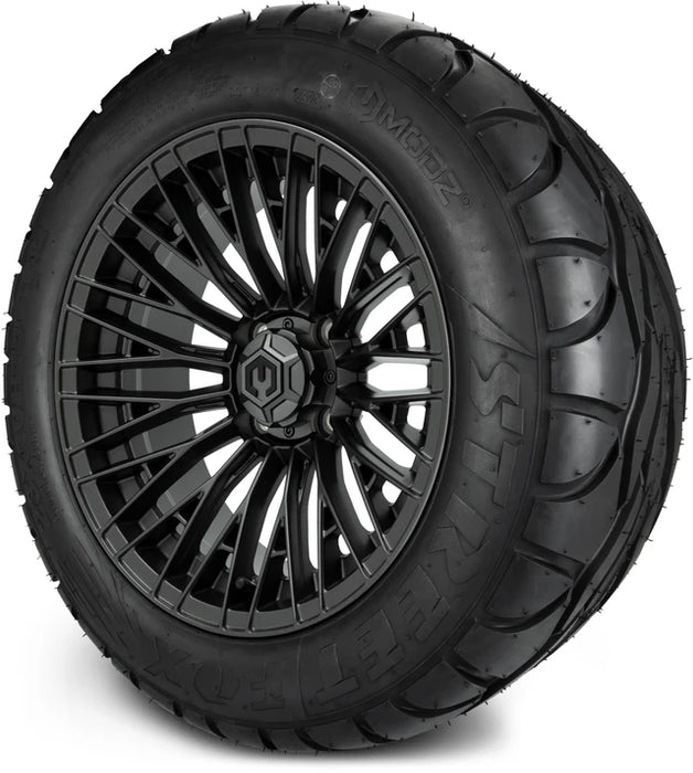 MODZ 14" Reaper Titanium Gunmetal Wheels & Street Tires Combo