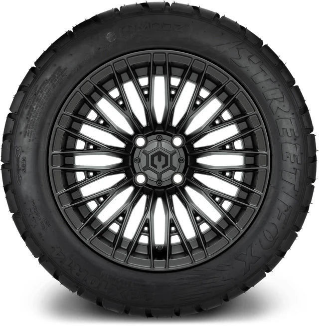 MODZ 14" Reaper Titanium Gunmetal Wheels & Street Tires Combo