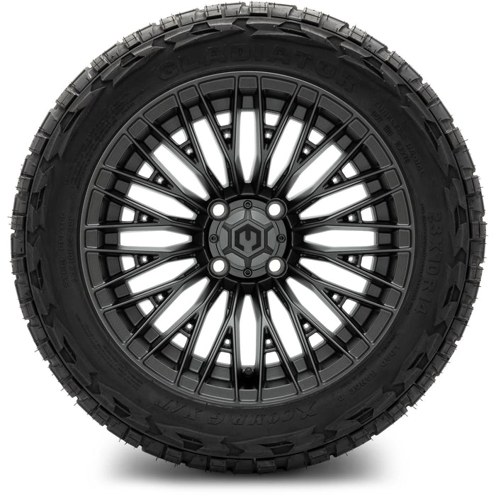 MODZ 14" Reaper Titanium Gunmetal Wheels & Off-Road Tires Combo