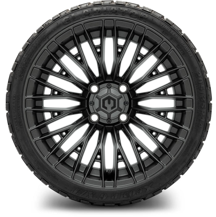 MODZ 14" Reaper Titanium Gunmetal Wheels & Off-Road Tires Combo