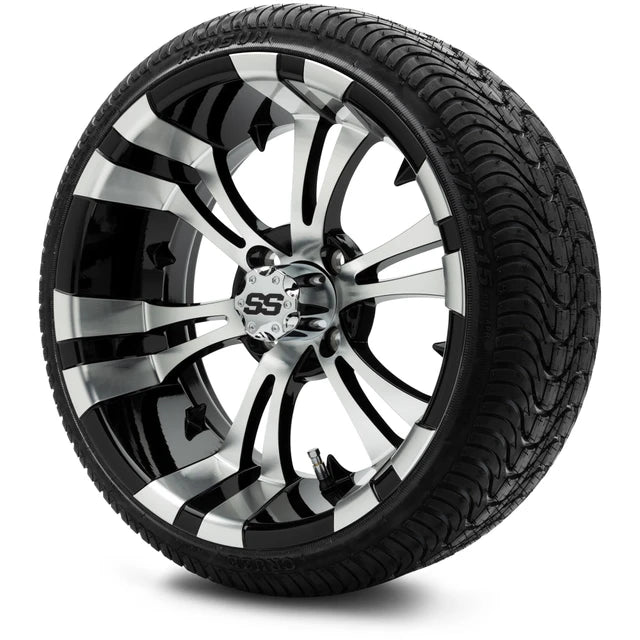MODZ 15' Vampire Machined Black Wheels & Street Tires Combo