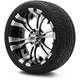 MODZ 15' Vampire Machined Black Wheels & Street Tires Combo