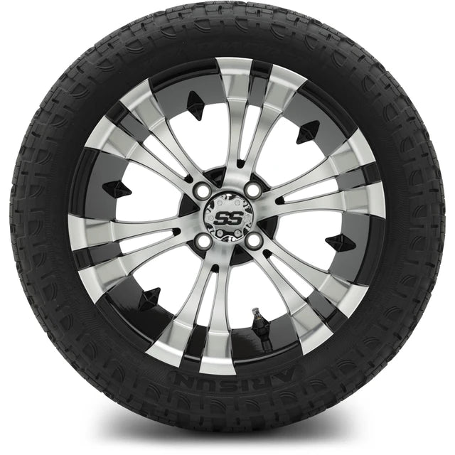 MODZ 15" Vampire Machined Black Wheels & Off-Road Tires Combo