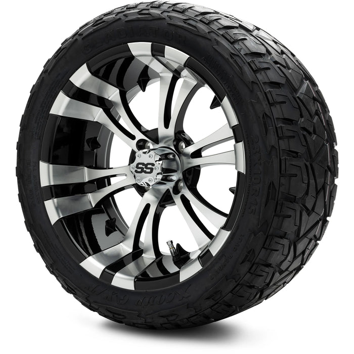 MODZ 15" Vampire Machined Black Wheels & Off-Road Tires Combo