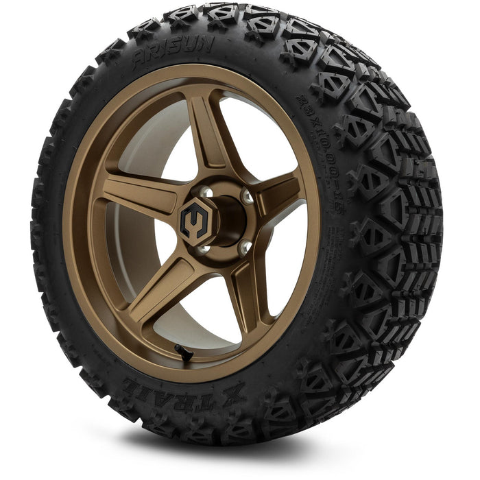 MODZ 15" Drift Matte Bronze Wheels & Off-Road Tires Combo