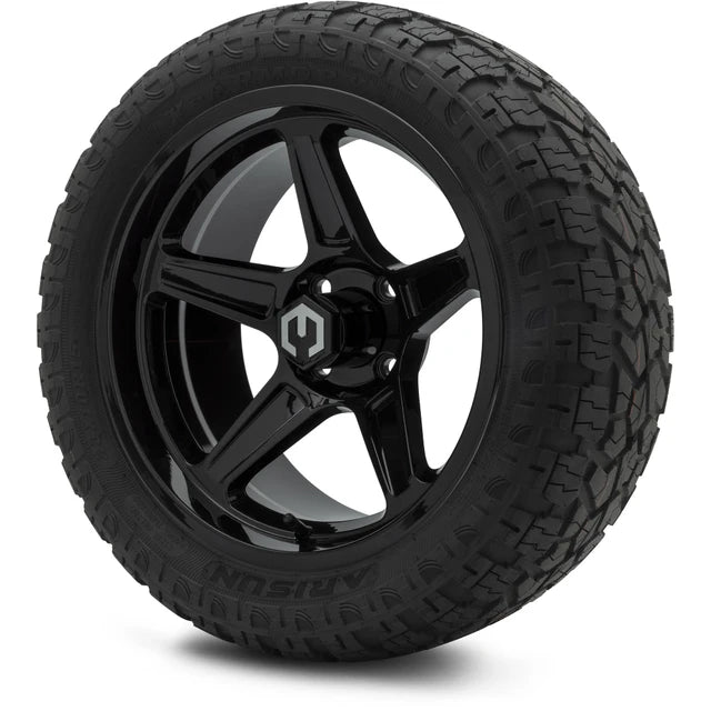 MODZ 15" Drift Glossy Black Wheels & Off-Road Tires Combo