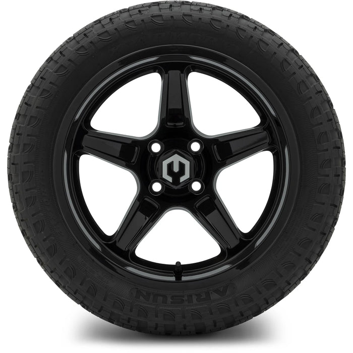 MODZ 15" Drift Glossy Black Wheels & Off-Road Tires Combo