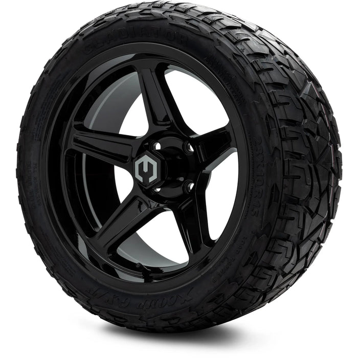 MODZ 15" Drift Glossy Black Wheels & Off-Road Tires Combo