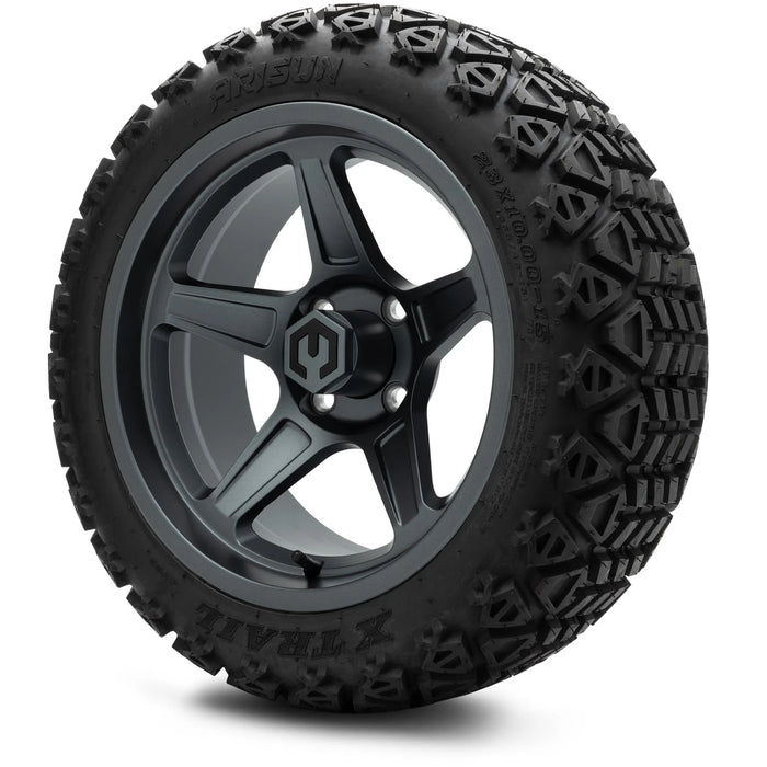 MODZ 15" Drift Gunmetal Wheels & Off-Road Tires Combo