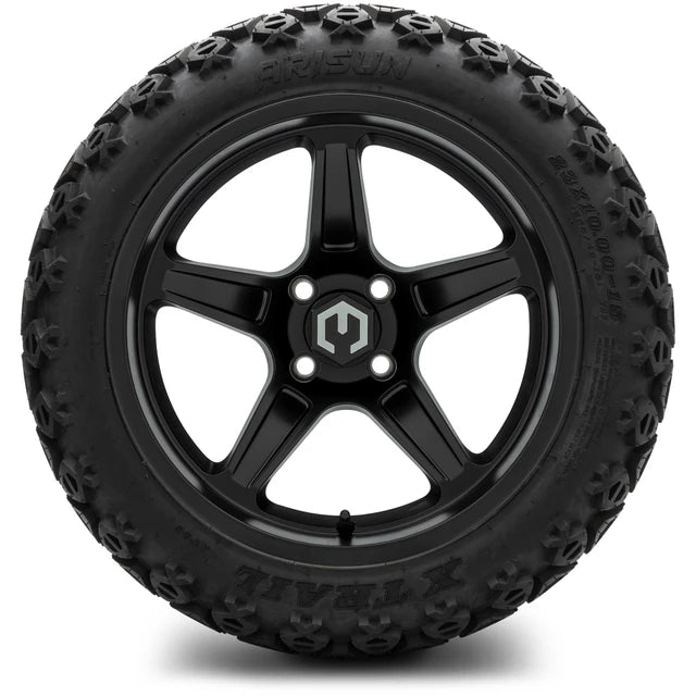 MODZ 15" Drift Matte Black Wheels & Off-Road Tires Combo