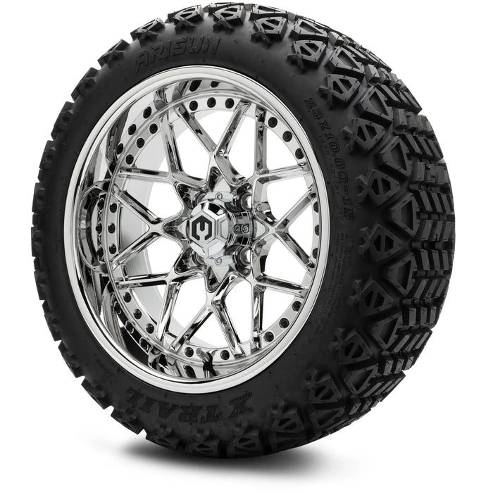 MODZ 15" Formula Chrome Wheels & Off-Road Tires Combo