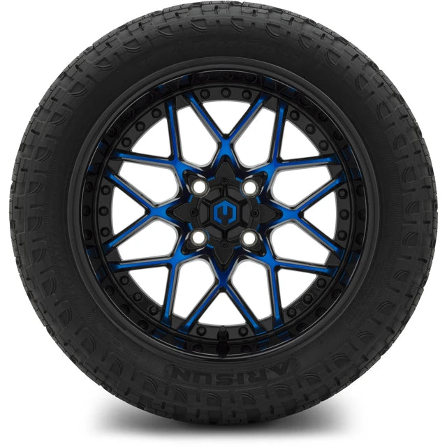MODZ 15" Formula Blue and Black Wheels & Off-Road Tires Combo