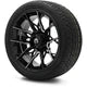 MODZ 15" Chaos Glossy Black with Ball Mill Wheels & Street Tires Combo