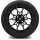 MODZ 15" Chaos Glossy Black with Ball Mill Wheels & Street Tires Combo