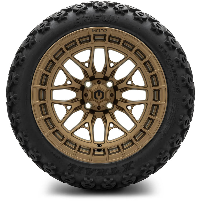 MODZ 15" Torrent Matte Bronze Wheels & Off-Road Tires Combo