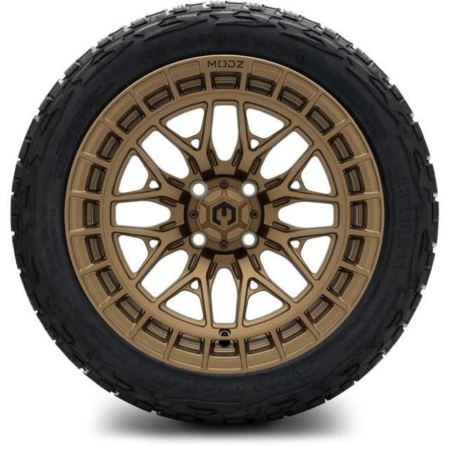 MODZ 15" Torrent Matte Bronze Wheels & Off-Road Tires Combo