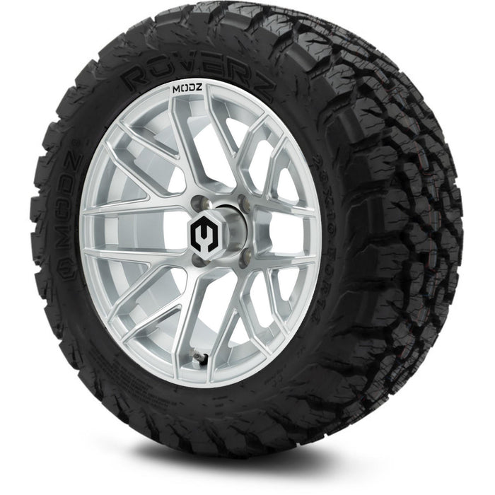 MODZ 14' Matrix Matte Silver - Tire and Wheel Combo