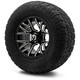 MODZ® 12" Matrix Glossy Black with Ball Mill Wheels & Off-Road Tires Combo