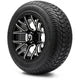 MODZ 12" Matrix Glossy Black with Ball Mill Wheels & Street Tires Combo