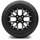 MODZ 12" Matrix Glossy Black with Ball Mill Wheels & Street Tires Combo