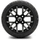 MODZ 12" Matrix Glossy Black with Ball Mill Wheels & Street Tires Combo