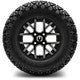 MODZ® 12" Matrix Glossy Black with Ball Mill Wheels & Off-Road Tires Combo