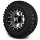 MODZ® 12" Matrix Glossy Black with Ball Mill Wheels & Off-Road Tires Combo