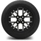 MODZ 12" Matrix Glossy Black with Ball Mill Wheels & Street Tires Combo