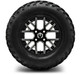 MODZ® 12" Matrix Glossy Black with Ball Mill Wheels & Off-Road Tires Combo
