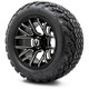 MODZ® 12" Matrix Glossy Black with Ball Mill Wheels & Off-Road Tires Combo