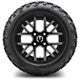 MODZ® 12" Matrix Glossy Black with Ball Mill Wheels & Off-Road Tires Combo